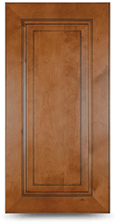 Raised panel glazed brown